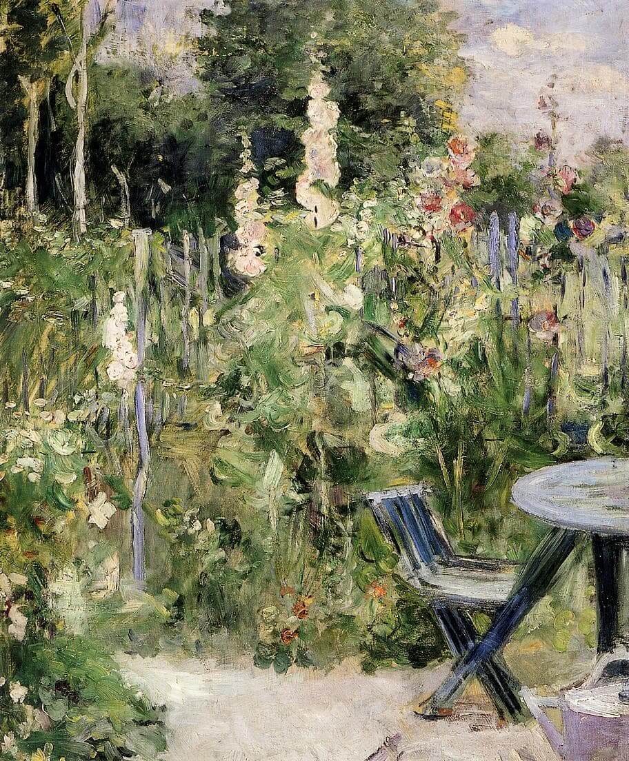 « Rose trémières » par Berthe Morisot